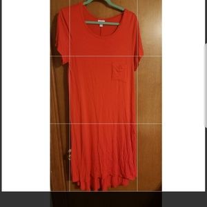 Large Lularoe Carly solid red